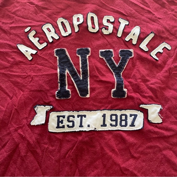 Aéropostale NY Men’s Red Vintage Graphic Tee - Picture 2 of 4